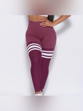 Bombshell Sportswear Heathered Plum Active Leggings size medium